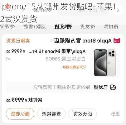 iphone15从鄂州发货贴吧-苹果12武汉发货