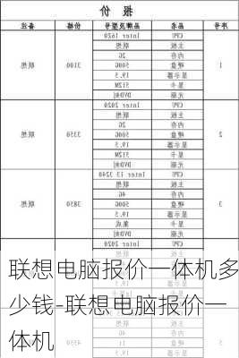 联想电脑报价一体机多少钱-联想电脑报价一体机