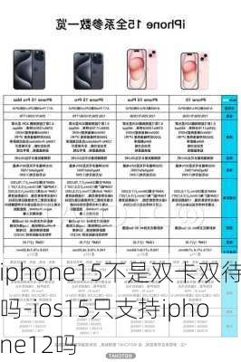 iphone15不是双卡双待吗-ios15只支持iphone12吗