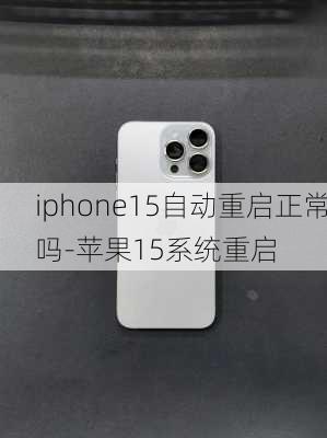 iphone15自动重启正常吗-苹果15系统重启