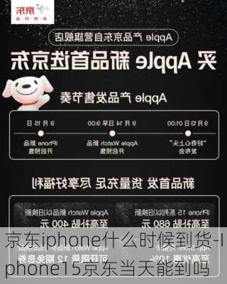 京东iphone什么时候到货-Iphone15京东当天能到吗