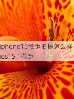 iphone15微距拍摄怎么样-ios15.1微距