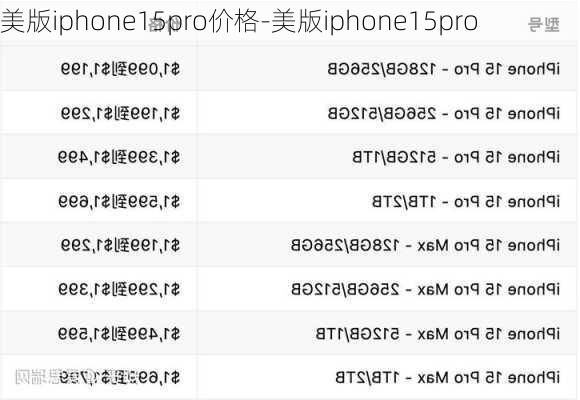 美版iphone15pro价格-美版iphone15pro