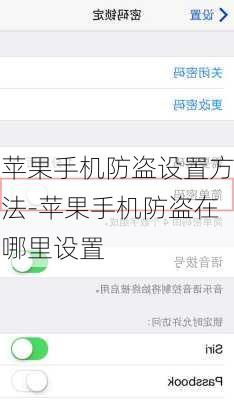 苹果手机防盗设置方法-苹果手机防盗在哪里设置