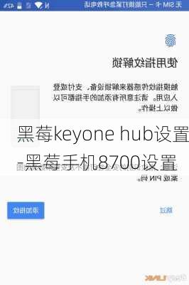 黑莓keyone hub设置-黑莓手机8700设置