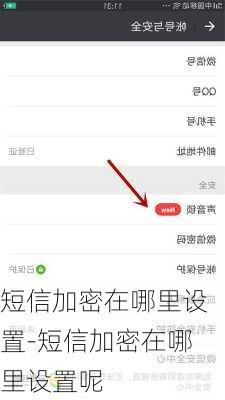短信加密在哪里设置-短信加密在哪里设置呢