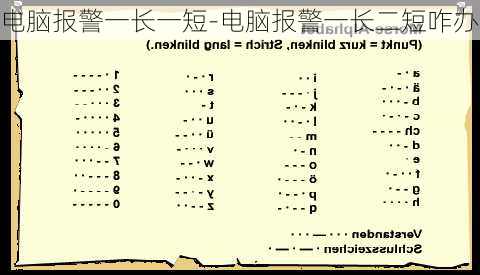 电脑报警一长一短-电脑报警一长二短咋办