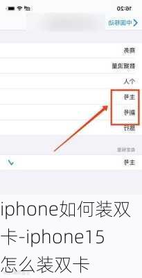 iphone如何装双卡-iphone15怎么装双卡