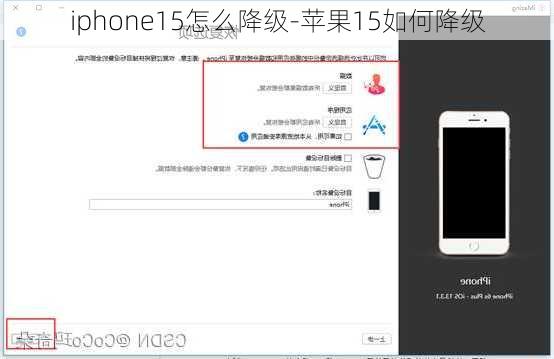 iphone15怎么降级-苹果15如何降级