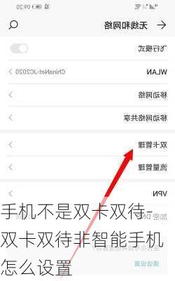 手机不是双卡双待-双卡双待非智能手机怎么设置