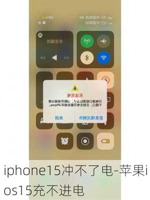 iphone15冲不了电-苹果ios15充不进电