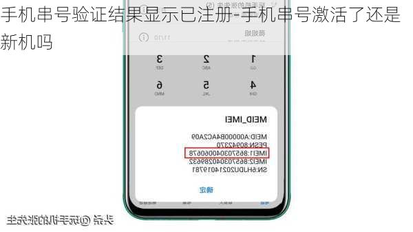 手机串号验证结果显示已注册-手机串号激活了还是新机吗
