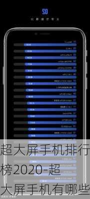 超大屏手机排行榜2020-超大屏手机有哪些