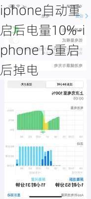 iphone自动重启后电量10%-iphone15重启后掉电
