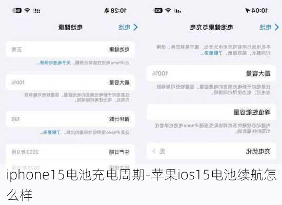 iphone15电池充电周期-苹果ios15电池续航怎么样