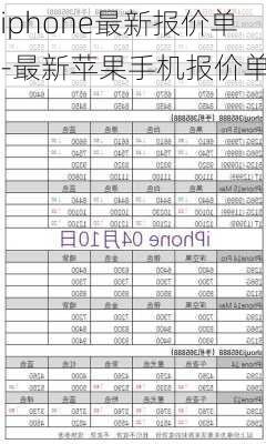 iphone最新报价单-最新苹果手机报价单