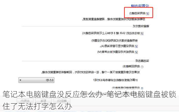 笔记本电脑键盘没反应怎么办-笔记本电脑键盘被锁住了无法打字怎么办