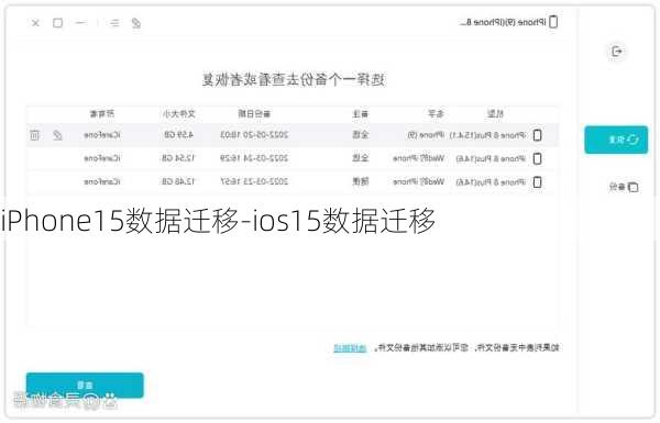 iPhone15数据迁移-ios15数据迁移