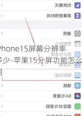 iPhone15屏幕分辨率多少-苹果15分屏功能怎么用