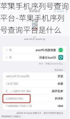 苹果手机序列号查询平台-苹果手机序列号查询平台是什么