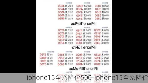 iphone15全系降价500-iphone15全系降价