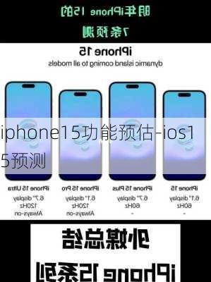 iphone15功能预估-ios15预测