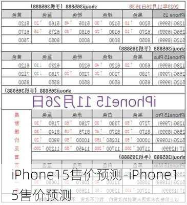 iPhone15售价预测-iPhone15售价预测