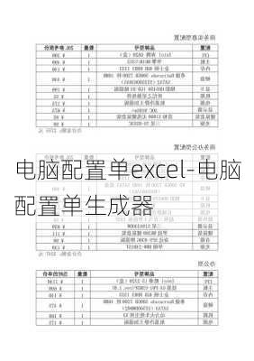 电脑配置单excel-电脑配置单生成器