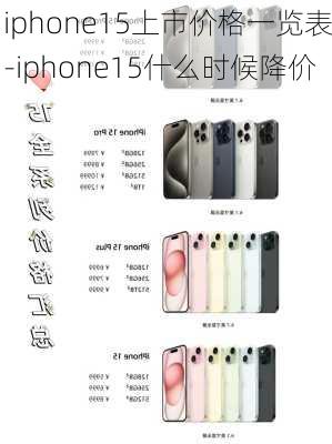 iphone15上市价格一览表-iphone15什么时候降价