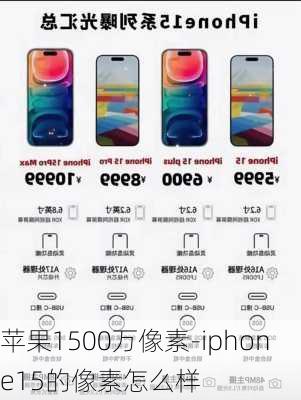 苹果1500万像素-iphone15的像素怎么样