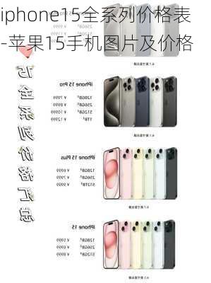 iphone15全系列价格表-苹果15手机图片及价格