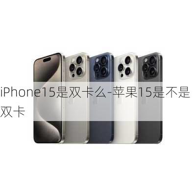 iPhone15是双卡么-苹果15是不是双卡