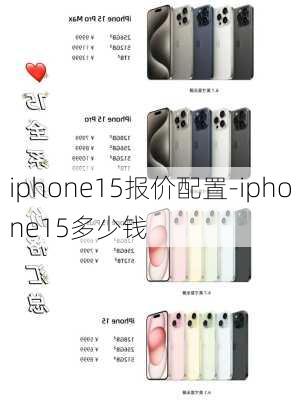 iphone15报价配置-iphone15多少钱