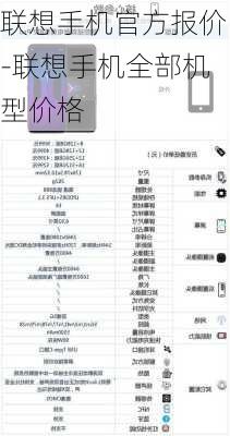 联想手机官方报价-联想手机全部机型价格