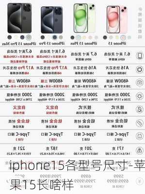 iphone15各型号尺寸-苹果15长啥样