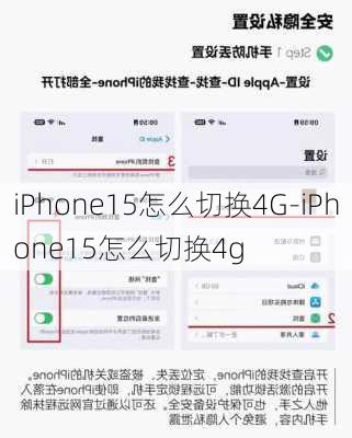 iPhone15怎么切换4G-iPhone15怎么切换4g