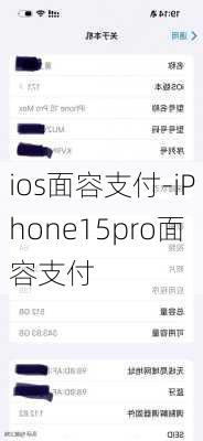 ios面容支付-iPhone15pro面容支付