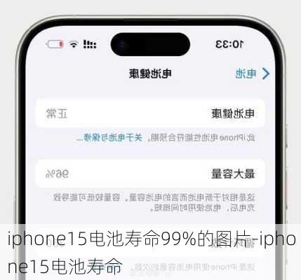 iphone15电池寿命99%的图片-iphone15电池寿命