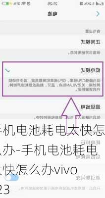 手机电池耗电太快怎么办-手机电池耗电太快怎么办vivox23
