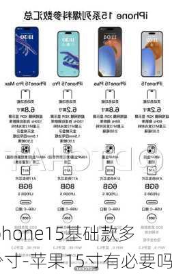 iphone15基础款多少寸-苹果15寸有必要吗