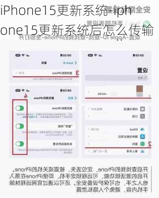 iPhone15更新系统-iphone15更新系统后怎么传输