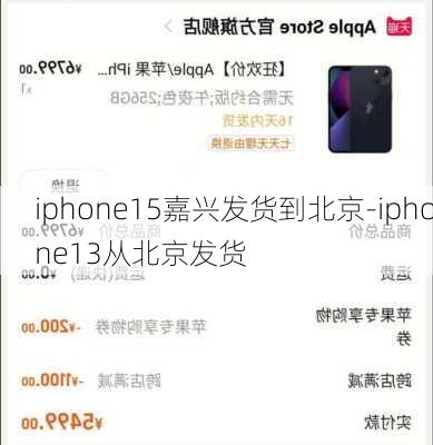 iphone15嘉兴发货到北京-iphone13从北京发货