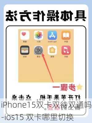 iPhone15双卡双待双通吗-ios15 双卡哪里切换